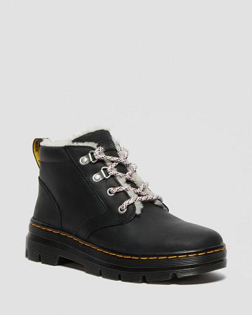 Black Women's Dr Martens Bonny Faux Shearling Lined Winter Boots | CA 285FDN